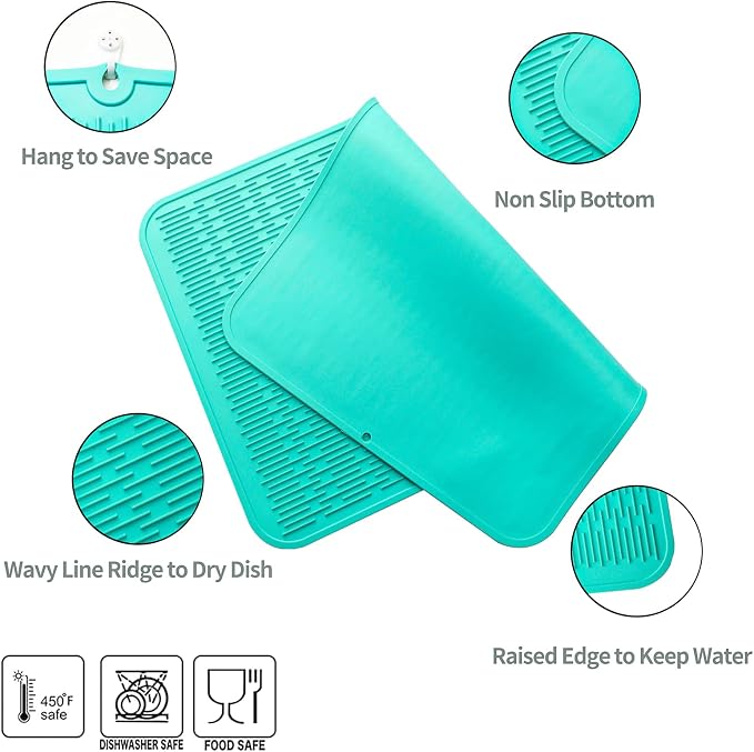 Silicone Dish Drying Mat for Multiple Usage, Easy clean, Eco-friendly, - Image 3
