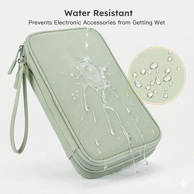 CAAORDKSO Large Electronics Travel Organizer Case, Cable Organizer Bag Water - Image 4