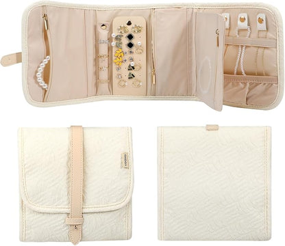 Voova Travel Jewelry Holder Organizer Case, Small Jewelry Storage Bag by Voova