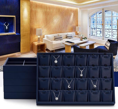 Oirlv Stackable 24 Gird Necklace Organizer Tray - Image 2