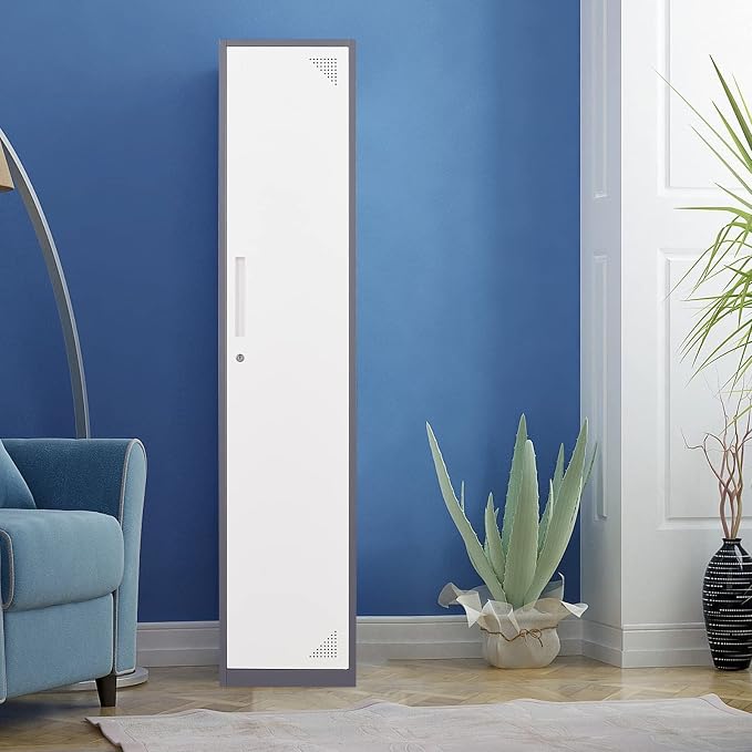 Metal Locker for Home, Dressing Room, Lockable Locker Cabinet - Image 7
