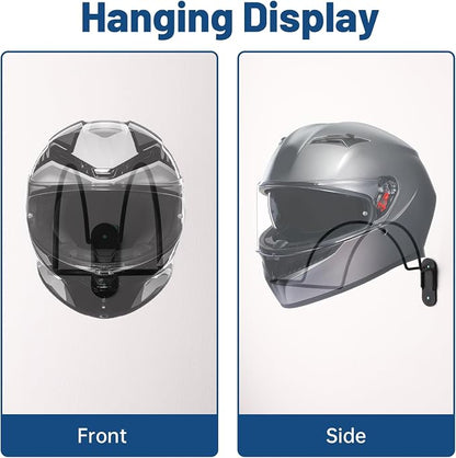 2 Pcs Helmet Rack Hanger Wall Mount Display, Helmet Holder Hooks Wall Mount - Image 3