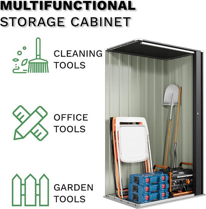 Patiowell 22 Cuft Metal Storage Shed, Outdoor Vertical Storage Cabinet - Image 2