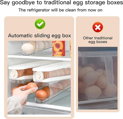 Egg Dispenser For Refrigerator Automatic Rolling, Space-Saving Egg roller - Image 8