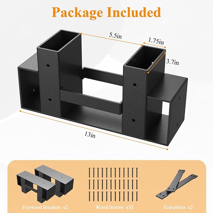 Mr IRONSTONE Firewood Rack Outdoor Indoor, Adjustable to ANY Length Firewood - Image 2