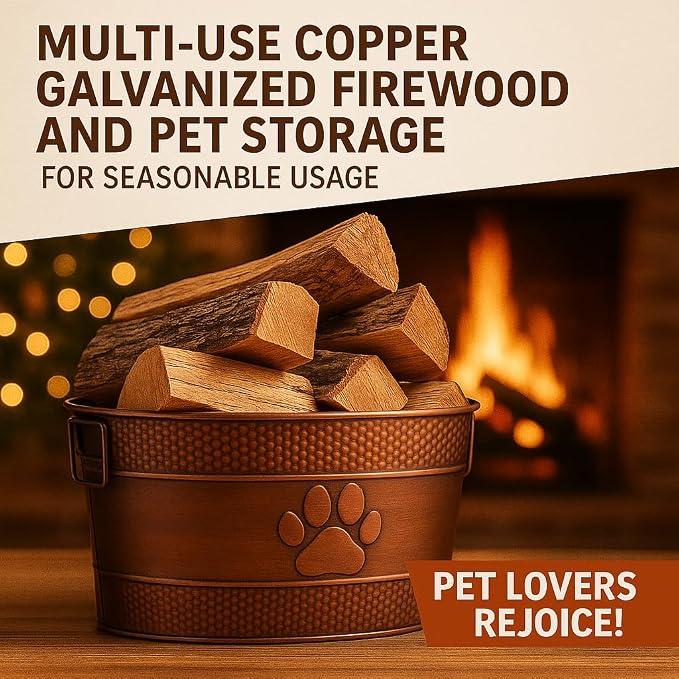 BREKX 25-Quart Tub for Firewood Storage Rack Log Holder - Image 3