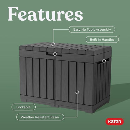 Keter Kentwood 50 Gallon Resin Deck Box-Organization and Storage - Image 3