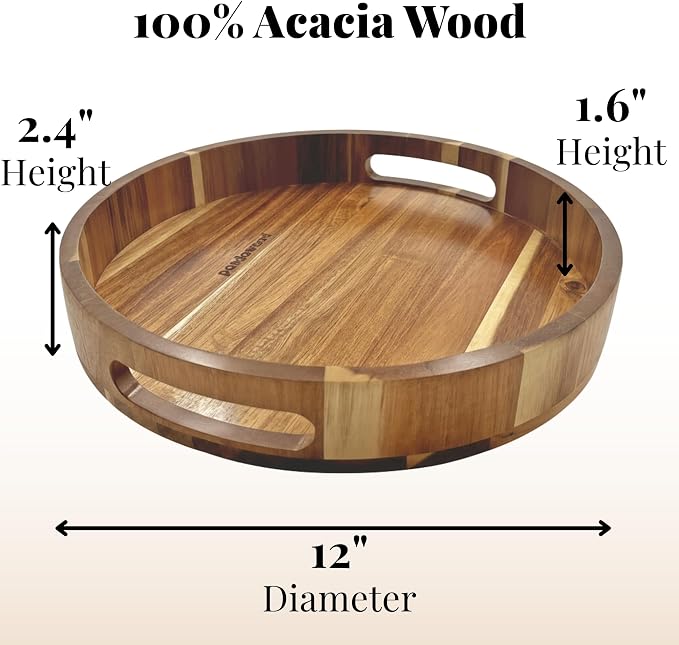 Acacia Wood Lazy Susan - Image 6