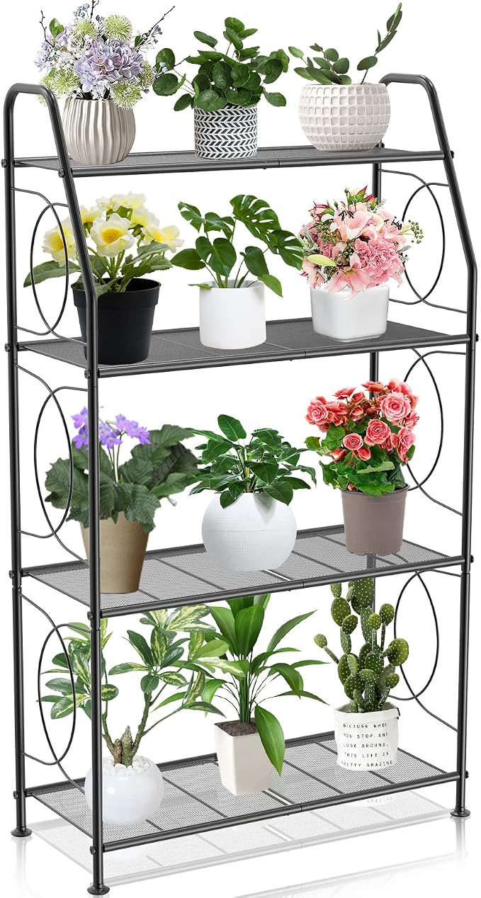 VyGrow Plant Stand, 4 Tier Plant Shelf by VyGrow