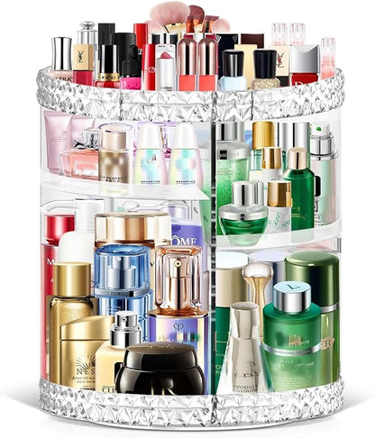 TiKenSo 360 Rotating Makeup Organizer, Cosmetics Organizer Makeup Spinning by TiKenSo