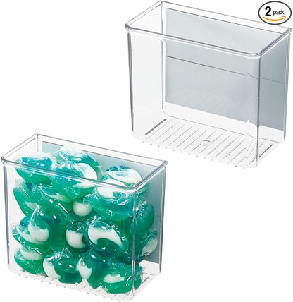 iDesign Magnetic Small Clear Plastic Organizer Bins by iDesign