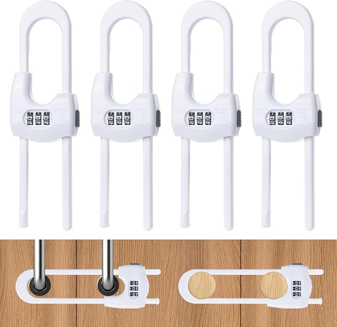 4 Pack Cabinet Locks Baby Proofing Upgrade Child Proof Cabinet Lock Adjustable by yingranlock