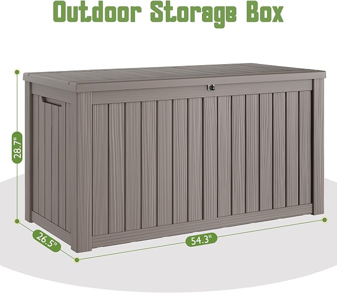 KAMABOKO Outdoor Storage Box, 180 Gallon Large Outdoor Resin Deck Box, Storage - Image 2