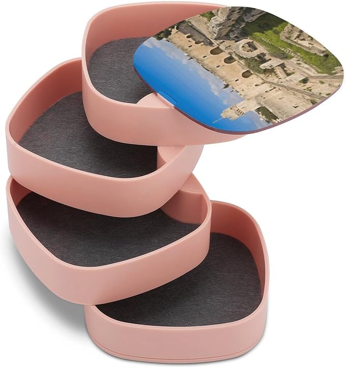 Israel at The Tower of David Rotating Jewelry Organizer Box 4-Layer 360° - Image 7