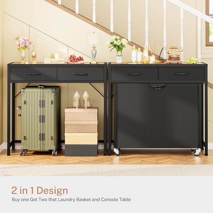 Laundry Sorter, Rolling Laundry Hamper - Image 3