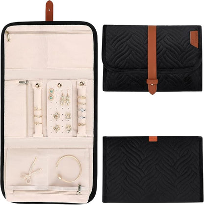 Voova Travel Jewelry Holder Organizer Case, Large Jewelry Storage Bag - Image 5