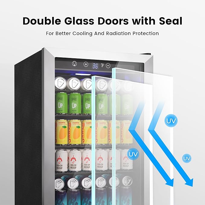 145 Can Beverage Refrigerator Cooler - Image 5