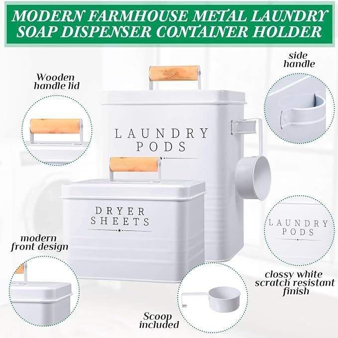 Yaocom 2 Pcs Laundry Pod Container - Image 3
