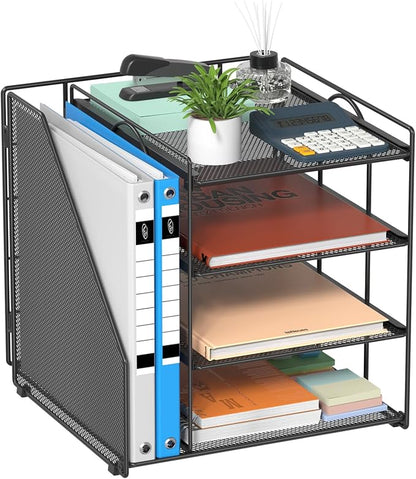 Desk Organizer, 4-Tier Metal Paper Organizer by HOME