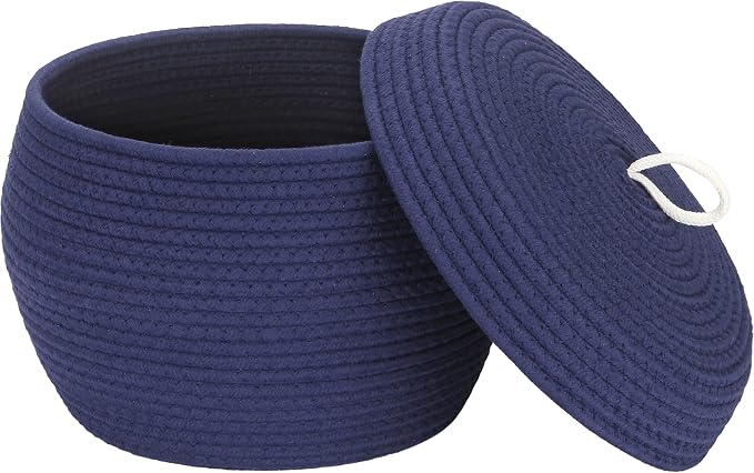 Sea Team Round Cotton Rope Storage Basket by SeaTeam