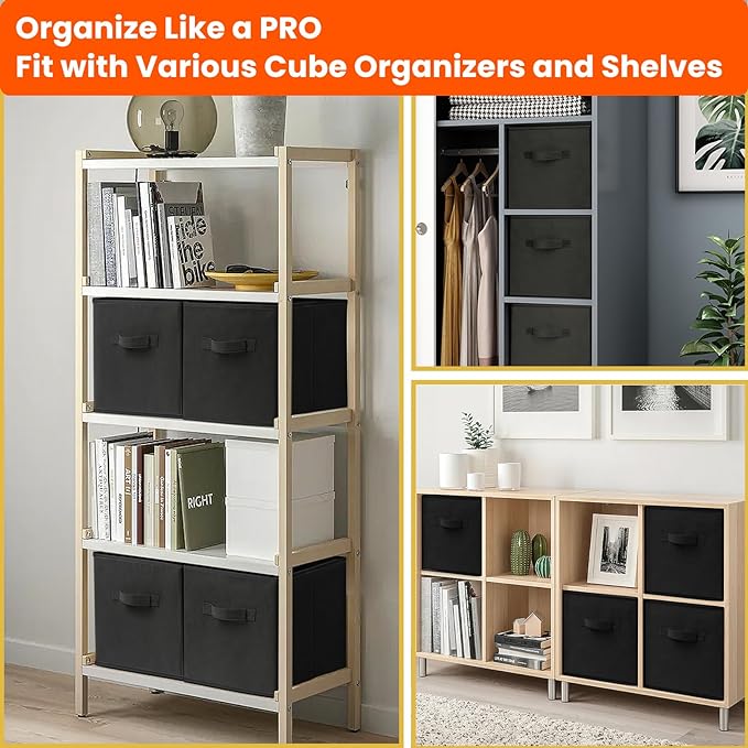 Criusia Storage Cubes, 11 Inch Clothes Storage Bins - Image 3