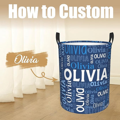 Custom Name Laundry Hamper, Personalized Laundry Basket - Image 2