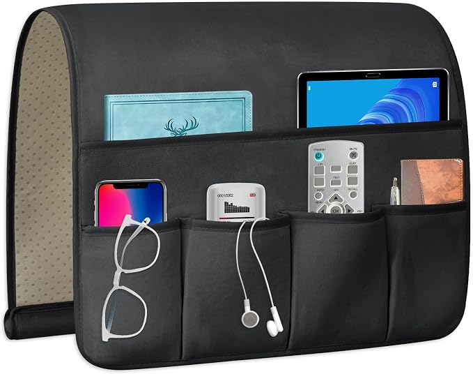 TV Remote Control Holder Couch Caddy, Non-slip Bedside Caddy Organizer by WETRBWEH