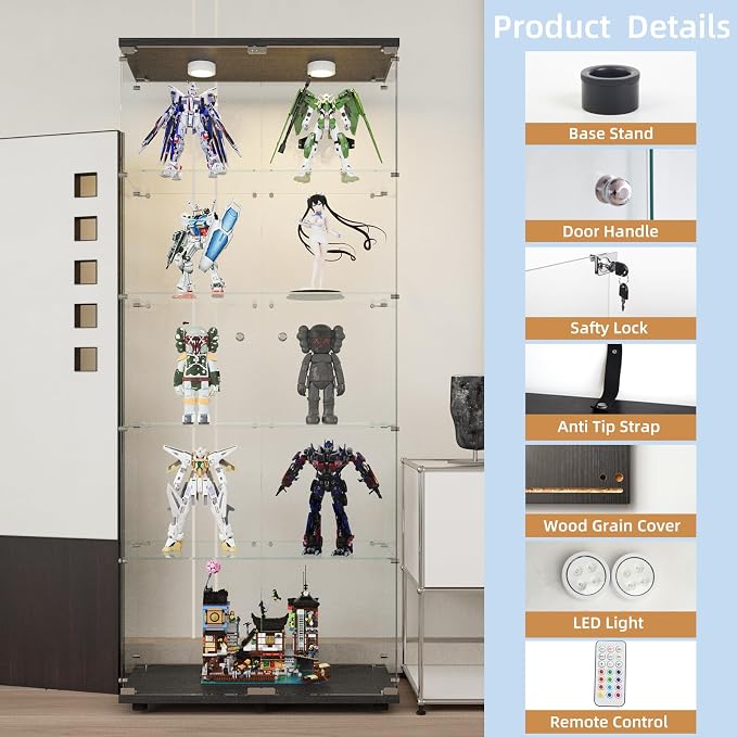 Beauty4U Glass Display Cabinet - Image 4
