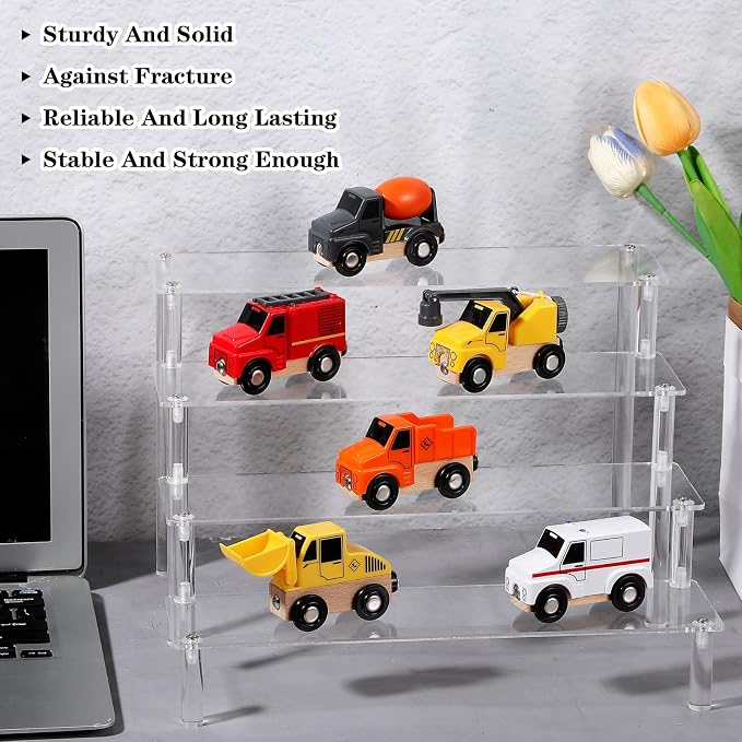 2 Pack 4 Tier Acrylic Display Risers, and Collectibles - Image 4