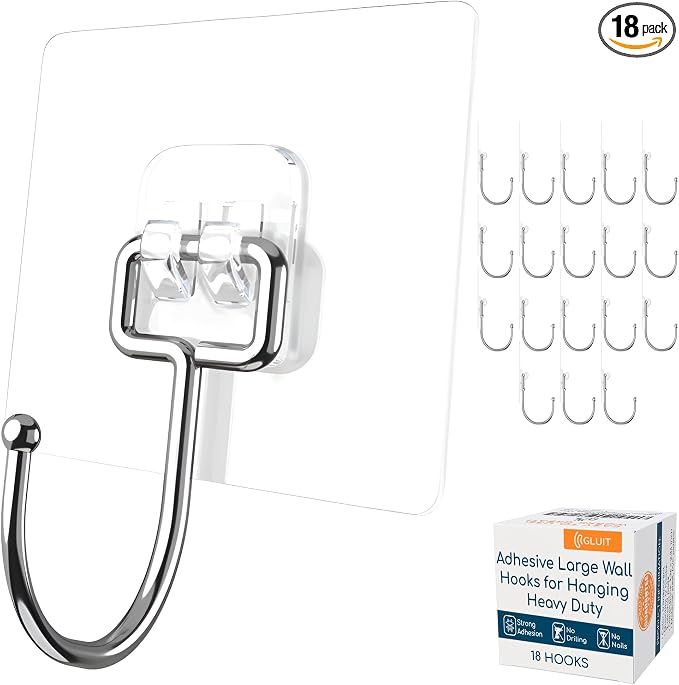 GLUIT Adhesive Large Wall Hooks by GLUIT