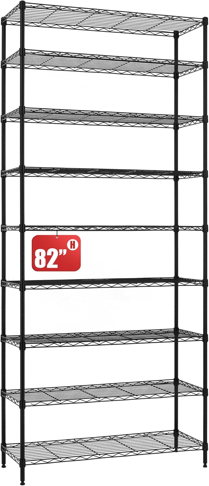 Finnhomy 9-Tier Wire Shelving Unit Adjustable Steel Wire Rack Shelving by Finnhomy