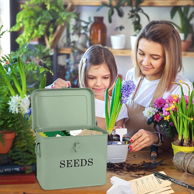 Seed Storage Organizer, T-Shape Compartment Seed Box - Image 3