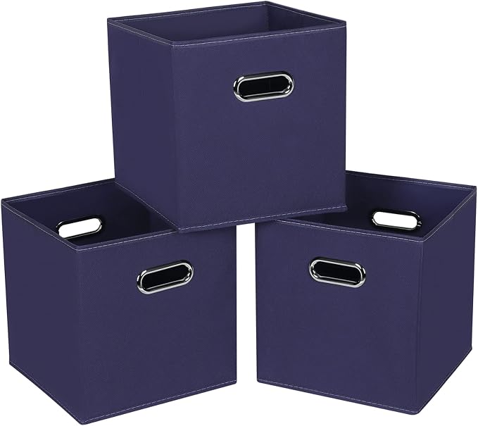 Fabric Cloth Storage Bins, Fabric Cube Bins Organizer by SEVENDOME