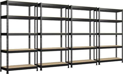 PrimeZone Storage Shelves 4 Packs 5 Tier Adjustable Garage Storage Shelving by PrimeZone
