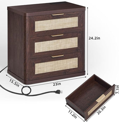 LEYAOYAO Rattan Night Stand Set of 2 - Image 3