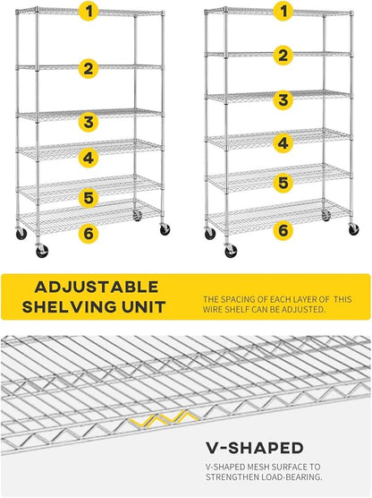 BestOffice | 6-Tier Wire Shelf - Image 6