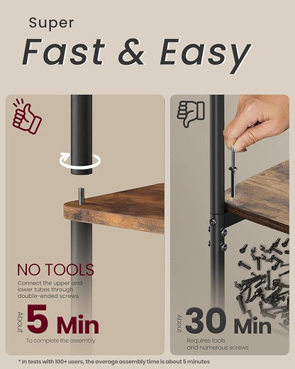 VASAGLE Superfast Toolless Assembly, 4-Tier Shelf - Image 4