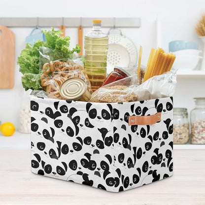 Pardick Cute Panda Animal Basket Storage Bins Large Fabric Toys Storage Cube Box - Image 7