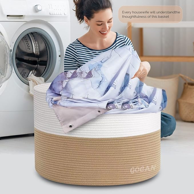 Storage Baskets for Organizing D22"H14" Large blanket basket laundry basket - Image 4