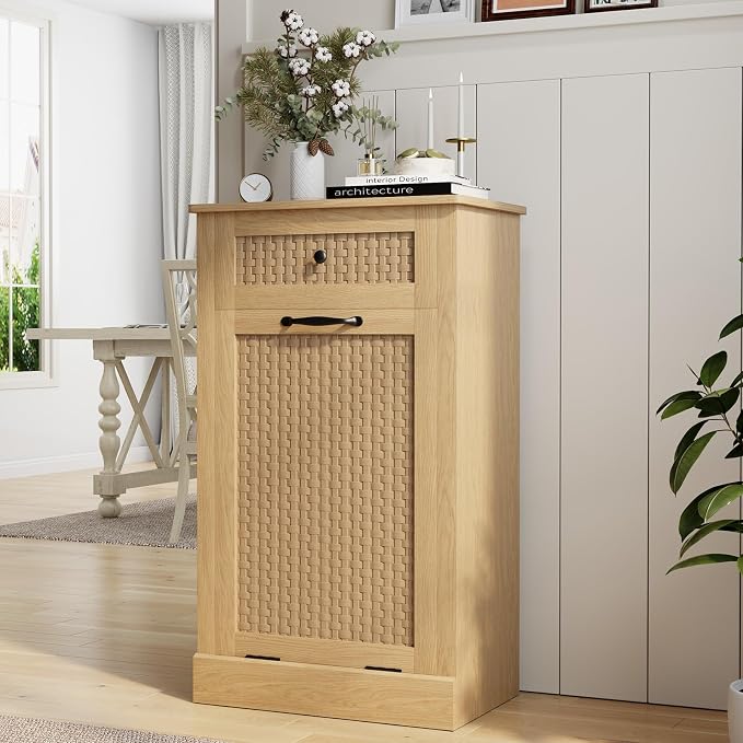 Tilt Out Laundry Hamper Cabinet, 10 Gallon Laundry Cabinet - Image 3
