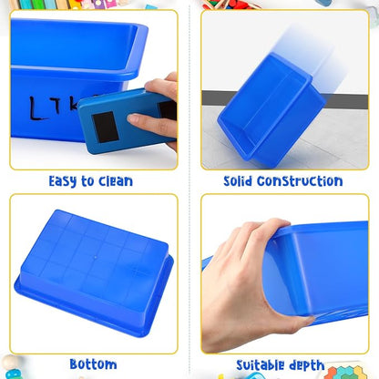 Hoteam 10 Pcs Flat Storage Organizer Tray Bin Paper Tray - Image 2
