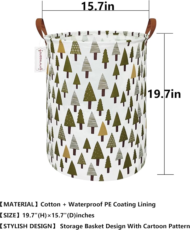QUEENLALA Large Storage Basket, Laundry Hamper/Bathroom/Home Decor/Collapsible - Image 2