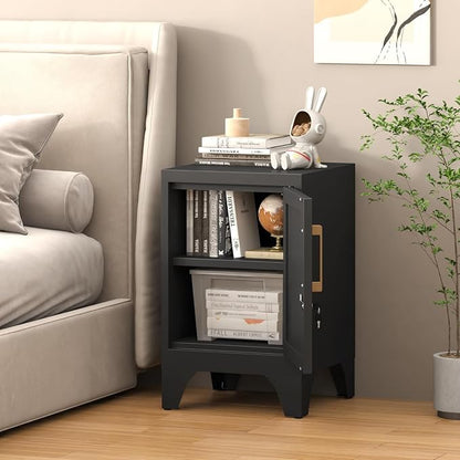 23.6" H Metal Locker Nightstand Set of 2, Small Side Table - Image 2
