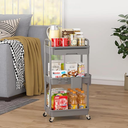 3 Tier Rolling Utility Cart - Image 8