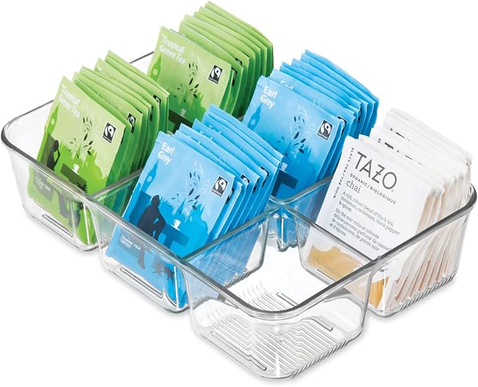 iDesign Clear Tea Bag & Sugar Packet Organizer | by iDesign