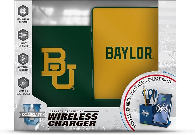 SOAR NCAA Unisex Cell Phone Wireless Charging Stand and Desktop Organizer - Image 2