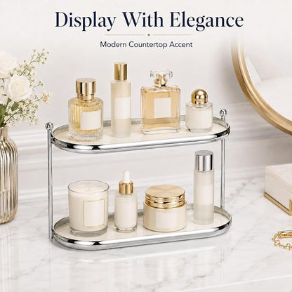 2 Tier Perfume Organizer, Stainless Steel Frame - Image 8