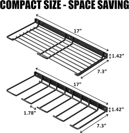 UNITEDPOWER Wall Mounted Drill Rack & Tool Shelf, Power Tool Organizer Holder - Image 2