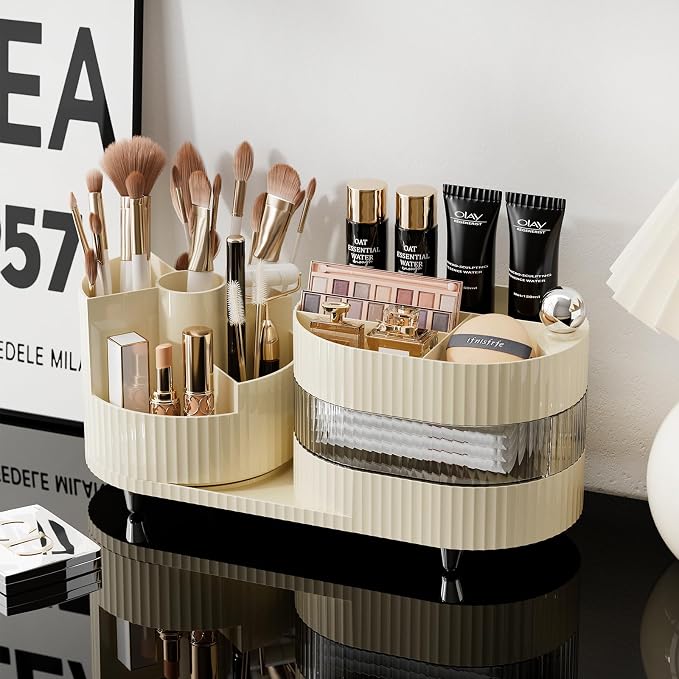 Ivory Rotating Vanity Organizer - Image 7