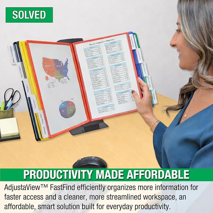 Ultimate Office AdjustaView FastFind 10-Pocket Desktop Reference Display - Image 3